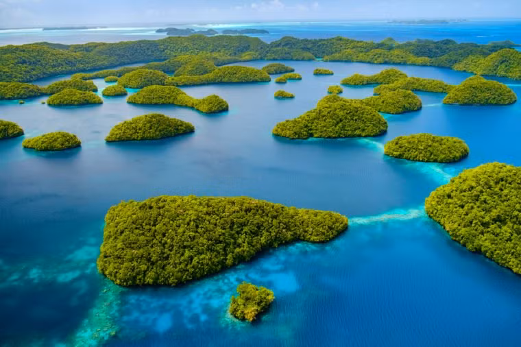 Nằm ở Nam Thái Bình Dương, quốc đảo Palau có mực nước biển tăng thêm gần 9 mm mỗi năm kể từ năm 1993.