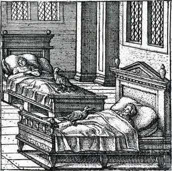 Caladrius chữa bệnh bằng cách nhìn chằm chằm vào một bệnh nhân. Sau đó, Caladrius sẽ "hút" bệnh của con người vào bản thân rồi mang đi bay về phía Mặt trời.