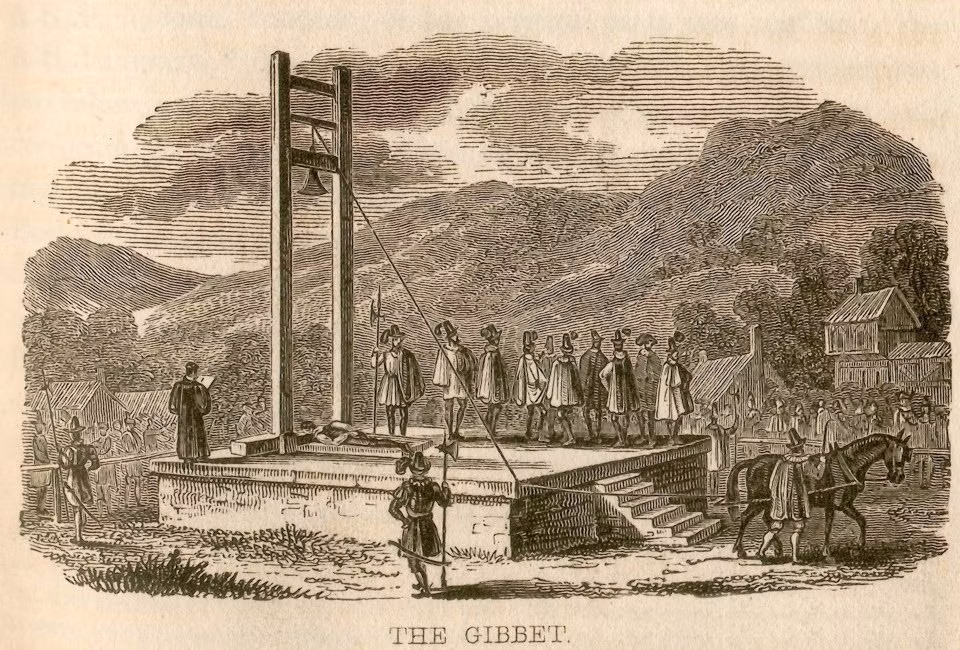 Máy chém Halifax Gibbet của Anh ra đời trước máy chém (Guillotine) của Pháp hơn 5 thế kỷ. Tên của máy chém được tạo thành từ tên của 2 đạo luật ghép lại là: Gibbet Law và The Laws of Halifax.