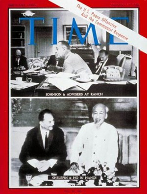 Lần thứ ba Chủ tịch Hồ Chí Minh xuất hiện trên trang bìa tờ Time là trong bức ảnh chụp chung với nhà ngoại giao Shelepin số ra ngày 14/1/1966.