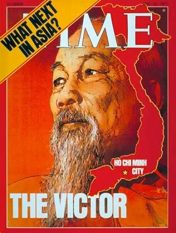 Lần thứ 5 hình ảnh Chủ tịch Hồ Chí Minh xuất hiện trên bìa tạp chí Time là số ra ngày 12/5/1975 - gần 2 tuần sau ngày giải phóng hoàn toàn miền Nam, thống nhất đất nước.