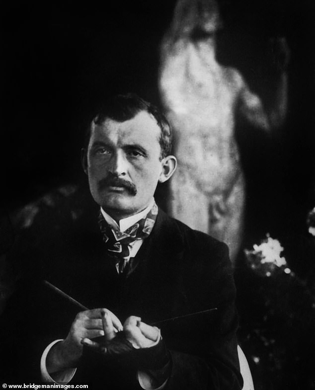 Lúc ấy, ông Munch (trong ảnh) đi ngang qua một cây cầu bắc qua vịnh hẹp, đúng lúc mặt trời lặn và cảm thấy như thể có một tiếng thét câm lặng đang lan đi trong không gian. Sau đó, ông vẽ bức tranh “Tiếng thét”.