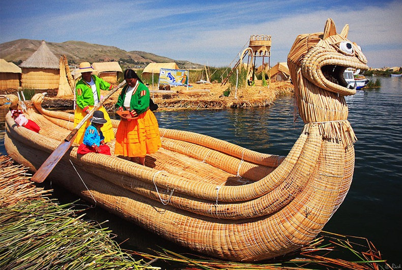 Khoảng 6 tháng một lần, người dân Uros cắt lau sậy, cỏ lác để bồi thêm cho mặt đảo totora vì lớp lau sậy phía dưới mặt nước bị mục rữa khiến đảo nổi chìm dần.
