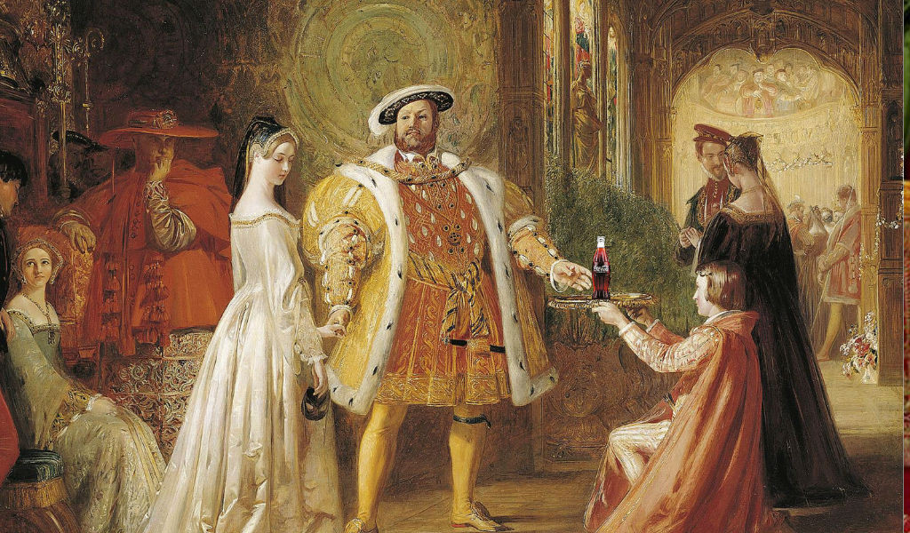 Theo đó, Vua Henry VIII vừa ngồi ghế vừa thực hiện thú vui săn bắn và tiệc tùng đầy những món sơn hào hải vị.