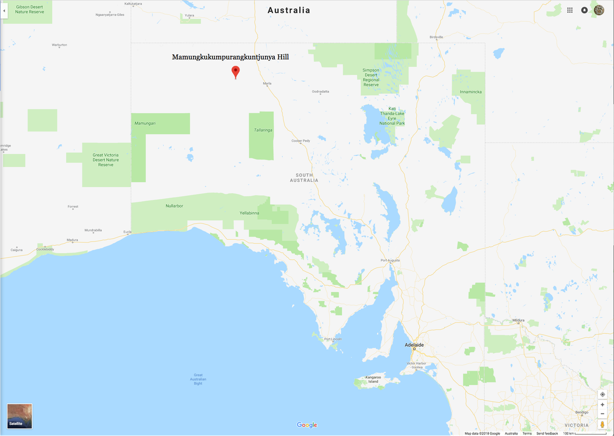 Thế nhưng, không nhiều người có thể đọc được trôi chảy tên của ngọn đồi Mamungkukumpurangkuntjunya.