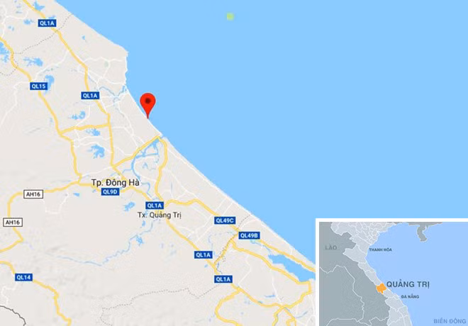 Trước đó, vào khoảng 11h30 trưa 2/7, em Trần Thị P. (16 tuổi), ở thị xã La Gi, tỉnh Bình Thuận cùng em trai chơi tại nhà ông bà nội ở thôn 6, xã Gio Hải, huyện Gio Linh, tỉnh Quảng Trị.Trong ảnh:Xã Gio Hải (chấm đỏ), nơi xảy ra vụ án. (Ảnh: Google Maps/Zing).