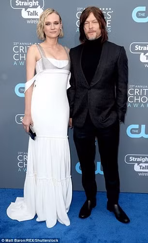 Mỹ nhân phim "Troy", Diane Kruger tay trong tay với bạn trai - nam diễn viên Norman Reedus.