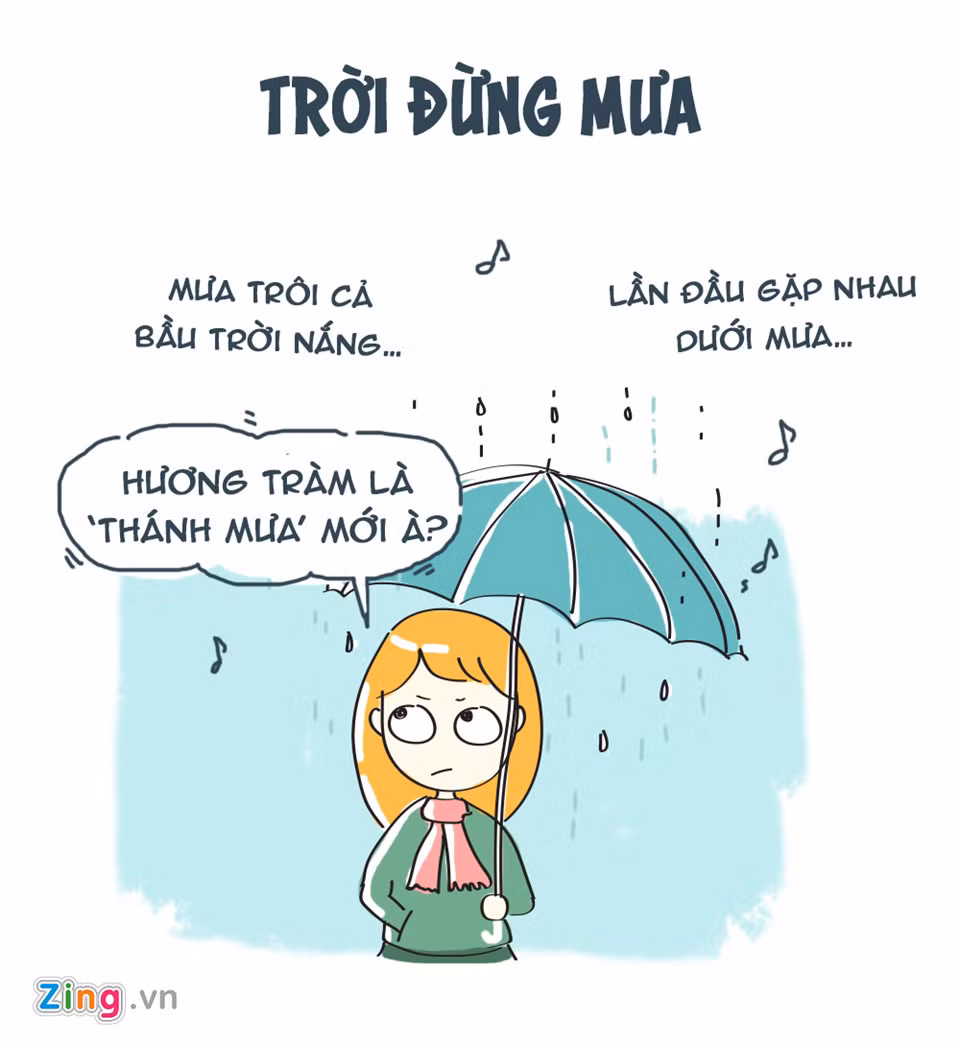 Trời rét + mưa là "combo" đáng sợ nhất với người dân thủ đô những ngày này. Huy Lê (22 tuổi, bartender) hài hước đề xuất: "Trong thời tiết rét 'cắt da cắt thịt' này, mình thiết nghĩ không nên nghe nhạc của 'thánh mưa' Trung Quân Idol hay Hương Tràm mới mong trời không mưa".