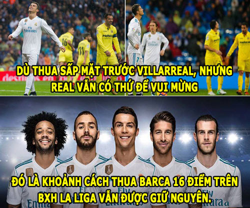 Real Madrid bị mỉa mai thi thất bại trước Villarreal.