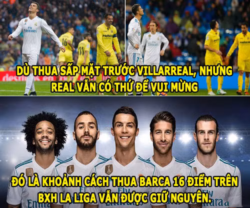Real Madrid bị mỉa mai thi thất bại trước Villarreal.