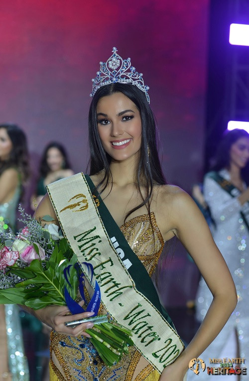 Đại diện Mỹ Bea Millan-Windorski đoạt vương miện Hoa hậu Nước (Á hậu 2). Ảnh: FB Miss Earth.