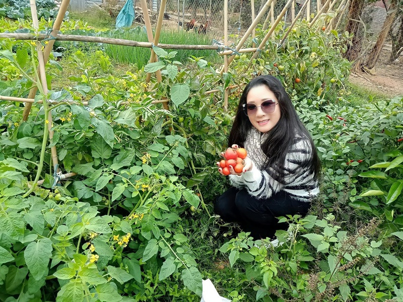 Nữ nghệ sĩ tìm sự bình yên với thú vui điền viên.