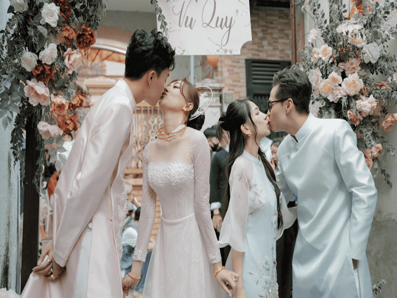 Phương Lan và Phan Đạt tổ chức đám cưới tại 3 địa điểm: Ninh Bình, Huế và TP HCM vào năm 2023. Ảnh: Vietnamnet.