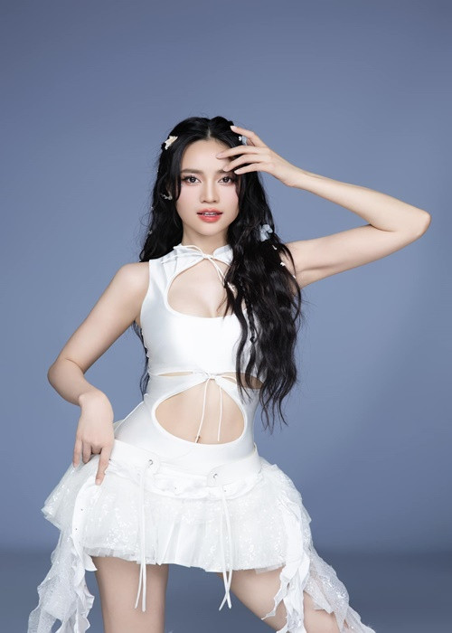 Nữ diễn viên diện váy áo có khoảng hở táo bạo trên sân khấu âm nhạc. Ảnh: FB Ninh Dương Lan Ngọc.