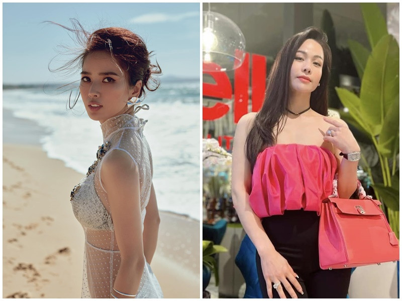 Bella Mai và Nhật Kim Anh đều theo đuổi phong cách gợi cảm ở đời thường. Ảnh: FB Nhật Kim Anh, Bella Mai.