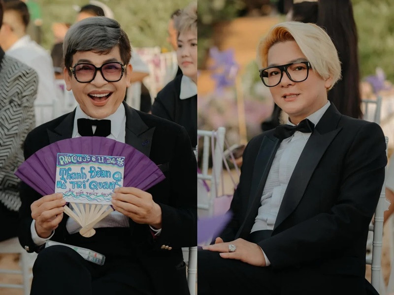 Hôn lễ ở Phú Quốc của Thanh Đoàn và Hà Trí Quang có nhiều nghệ sĩ tham dự. Ảnh: Saostar.