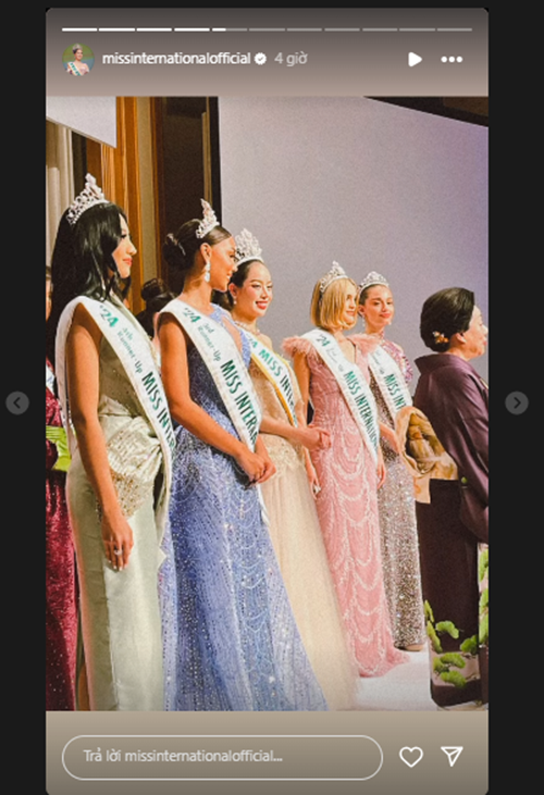 Thanh Thủy tươi rói trong các hoạt động sau khi đăng quang. Ảnh: Instagram Miss International.