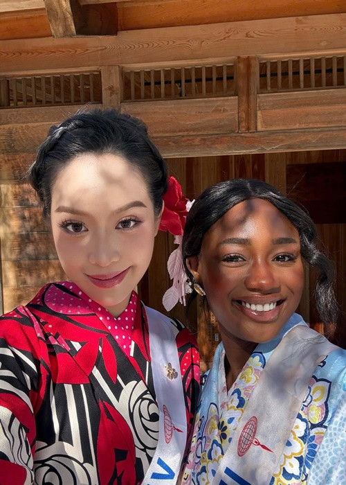 Đại diện Việt Nam "đốn tim" người đối diện bởi nhan sắc tựa nữ thần. Ảnh: FB Thanh Thủy.