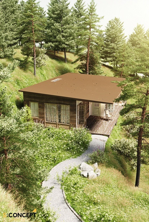 Căn villa gồm một phòng khách, hai phòng ngủ và hai nhà vệ sinh. Ảnh: Sconcept.