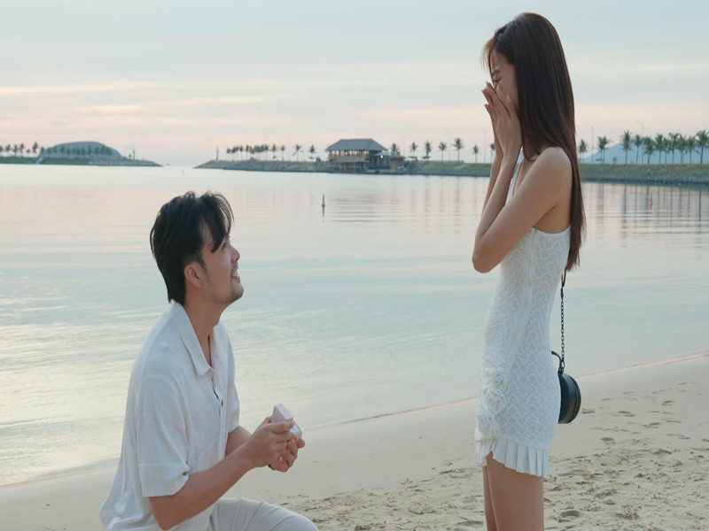 Cặp đôi diễn viên gắn bó được 4 năm. Ảnh: FB Anh Đào.