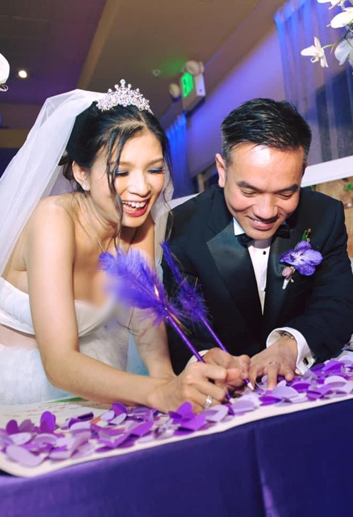 Nữ ca sĩ lên xe hoa với doanh nhân Võ Nguyễn Trường Sơn vào năm 2015. Ảnh: FB Phạm Thanh Thảo.