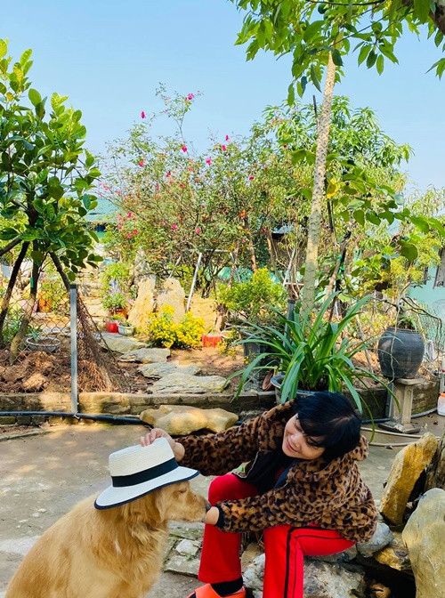 Nữ diễn viên tìm niềm vui bên những chú chó, mèo, vịt.