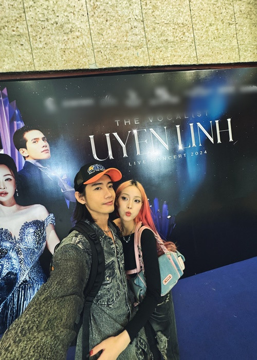 Quang Đăng và Yee Pink sánh đôi tại các sự kiện giải trí. Ảnh: FB Quang Đăng.