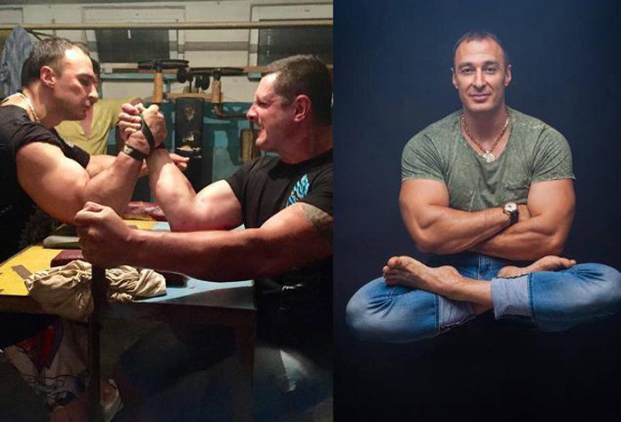 Được biết đến với danh xưng “ông trùm vật tay”, Alexey Voevoda còn sở hữu cơ thể “vạn người mê” dù ăn thuần chay suốt thời gian dài. Anh cũng là người tích cực đấu tranh dành quyền lợi cho các loài động vật.