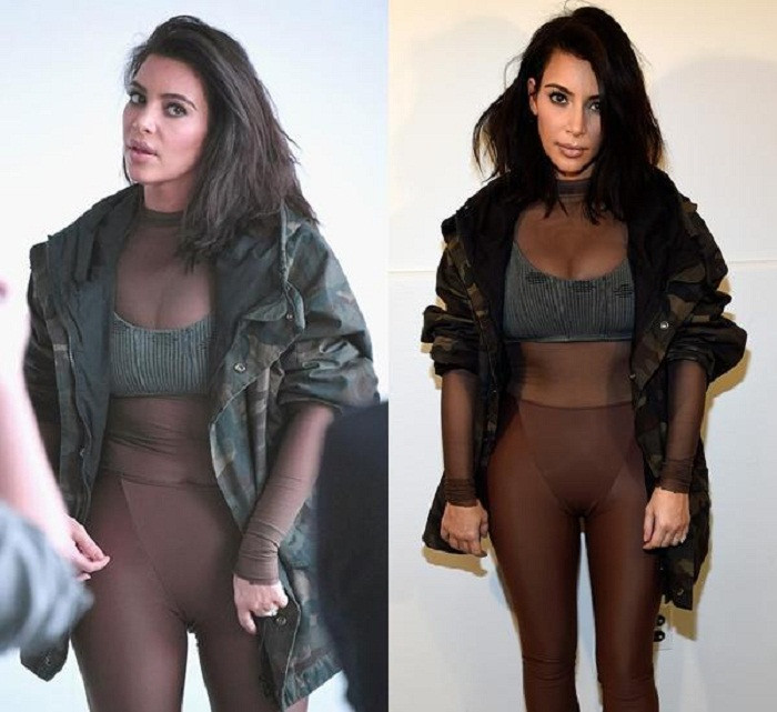 Trong khi đó, cô Kim “siêu vòng ba” lại tỏ ra tích cực lăng xê cho thiết kế ôm sát sàn sạt, bất chấp sự la ó của các tín đồ thời trang bởi màn “khoe thân” lộ liễu.