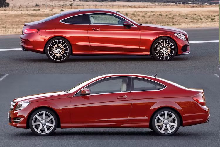 Mercedes-Benz C-Class Coupe bản cũ mang trên mình vẻ đẹp cơ bắp nam tính với những đường cắt “sắc lẹm” .