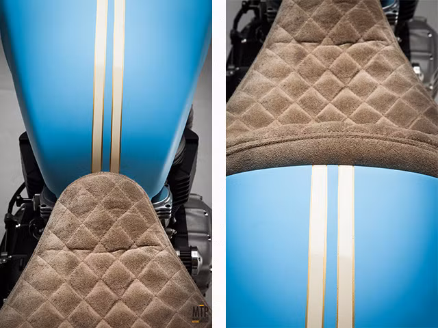 Để tạo ra vẻ đẹp tối giản của Moose, mọi bó dây điện đã được Wenley ẩn đi. Bình ắc quy của xe cũng có kích thước gọn hơn và đặt dưới chiếc yên bọc nhung. Để chiếc xe gọn hơn, khung sau đã được cắt ngắn 7,6 cm.