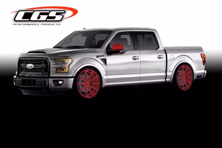 Bắt đầu từ hãng phụ tùng CGS Performance, hãng này sẽ độ lại chiếc bán tải Ford F150 Crewcab bản 3.5l EcoBoost với ống xả thể thao, két làm mát Whipple cùng một số chi tiết khác. Ngoại hình của xe trở nên khác biệt với hệ thống treo khí Air Lift và bộ mâm 24x10-inch Savini Forged SV60-C.