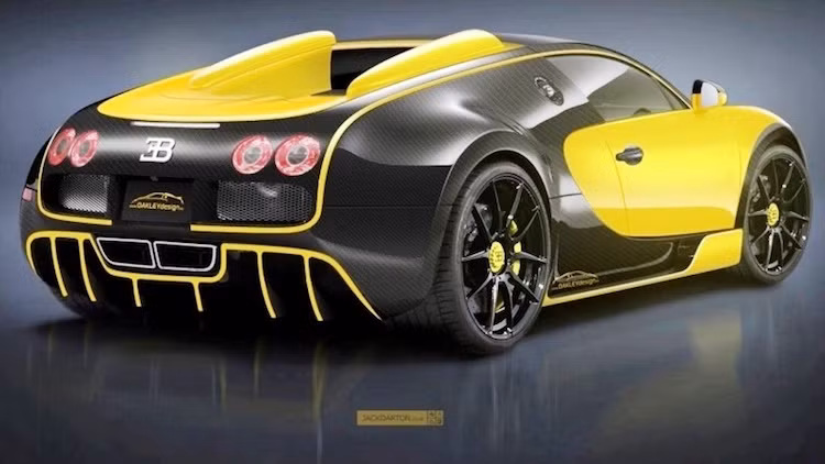 100% vỏ xe sẽ được làm từ sợi carbon, trong đó một số phần sẽ được sơn màu vàng tươi nổi bật, tạo sự tương phản với vân carbon. Bộ mâu của xe cũng sẽ được "thửa riêng".