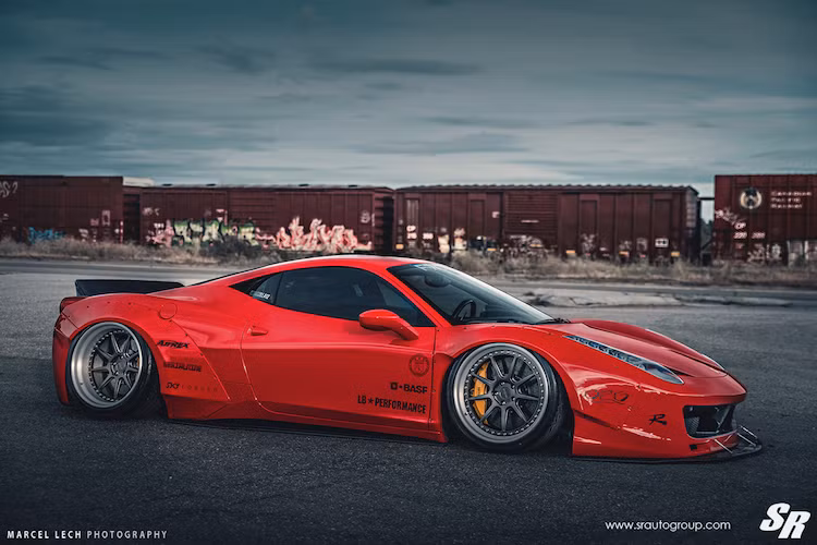 Với bộ widebody mới, chiếc siêu xe Ferrari 458 Italia có diện mạo của những chiếc xe đua của Nhật thập niên 60.