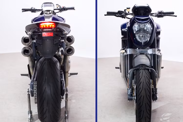 Cận cảnh phần đầu và đuôi xe.