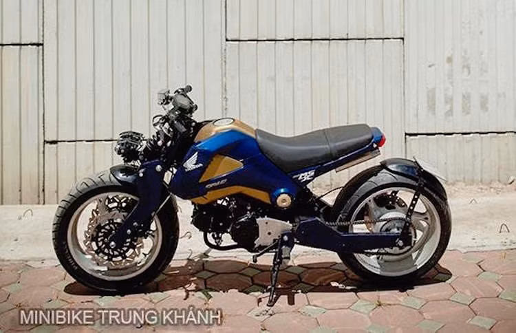 Phần thân xe, cùng với khối động cơ của MSX 125 nguyên bản được giữ nguyên. Tuy nhiên nhông đĩa của xe đã được nâng số răng để tải bộ lốp lớn dễ hơn.