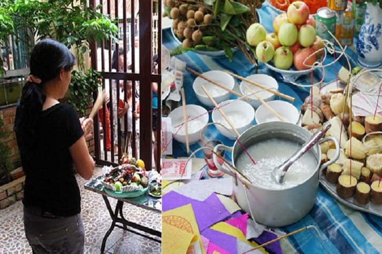 Lễ cúng chúng sinh: Theo tín ngưỡng dân gian có những vong hồn đáng thương vì không được ai thờ cúng, hoặc chết đường chết chợ lang thang vạ vật không tìm được đường về với tổ tiên. Vì vậy, người dân thường làm một mâm lễ cho các vong hồn này.