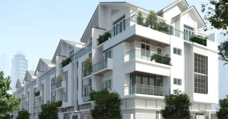 Phối cảnh các căn liền kề của FLC tại dự án Long Biên.