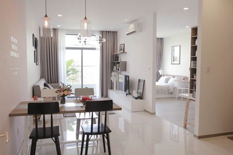 Thiết kế trang nhã mà sang trọng bên trong các căn hộ.