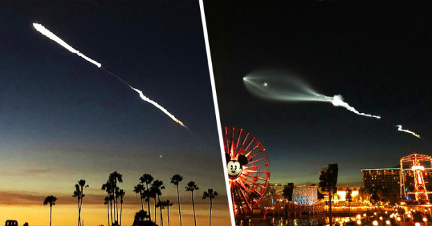 Khoảnh khắc tên lửa Falcon 9 được phóng lên vũ trụ