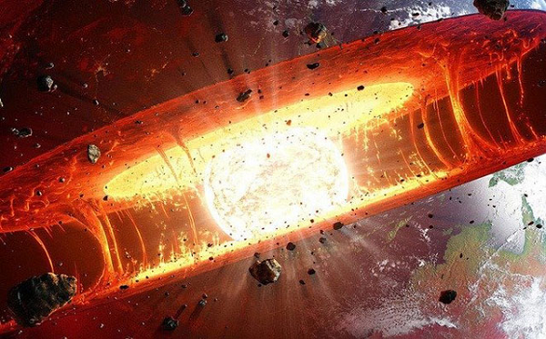 Phần lớn helium-3 trong vũ trụ được tạo ra ngay sau vụ nổ Big Bang. Một số helium-3 sơ khai đã kết hợp với các hạt khí và bụi khác trong tinh vân Mặt Trời - đám mây phân tử mà từ đó Mặt Trời và các hành tinh khác quay quanh nó.