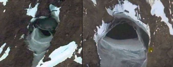 Nhìn về phía Đông Nam Cực, chúng ta sẽ bắt gặp một cấu trúc hình bầu dục kì lạ nhô lên khỏi mặt đất. Có chiều ngang khoảng 122m, cấu trúc có hình thù kỳ lạ này được cho là những công trình thời cổ đại bị băng giá Nam Cực chôn vùi và cất giấu.