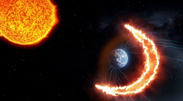 Một vài tia lửa đi kèm với một vụ phóng ra khối lượng đăng quang (CME).