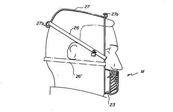 Mặt nạ chống ăn uống được phát minh để có thể kiểm soát cảm giác thèm ăn. Nó bao gồm một thành viên hình cốc được đặt xung quanh khu vực cằm của người dùng và dây đai có thể tháo rời. Khi bị mòn, nó ngăn không cho chúng ăn.