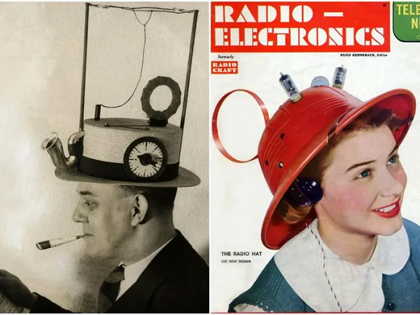 Mũ radio là một đài phát thanh di động được tích hợp trong một chiếc mũ bảo hiểm có chức năng truyền dẫn các đài phát thanh trong bán kính 20 dặm. Pin thường được mang trong túi của người dùng.