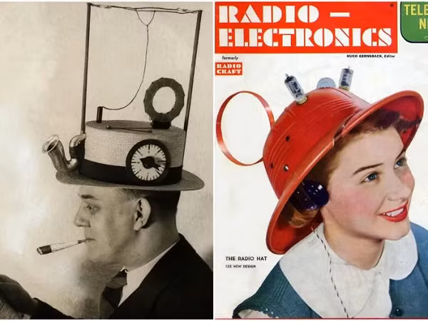 Mũ radio là một đài phát thanh di động được tích hợp trong một chiếc mũ bảo hiểm có chức năng truyền dẫn các đài phát thanh trong bán kính 20 dặm. Pin thường được mang trong túi của người dùng.