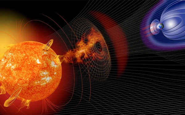 Cấp độ G3 là một cơn bão mạnh, do ảnh hưởng từ một vụ phóng khối lượng đăng quang (CME) của Mặt Trời, khiến từ trường liên hành tinh bị xáo động trong nhiều giờ.