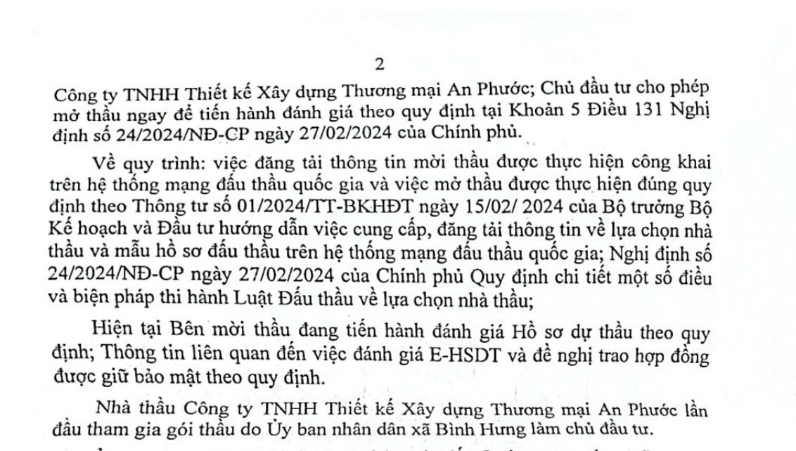 TP HCM: Ít cạnh tranh, Cty An Phước trúng gói thầu tại xã Bình Hưng - Hình 5 TP HCM: It canh tranh, Cty An Phuoc trung goi thau tai xa Binh Hung-Hinh-5