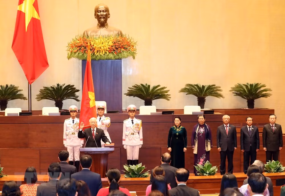 Xem lai Le tuyen the nham chuc cua Chu tich nuoc Nguyen Phu Trong-Hinh-3