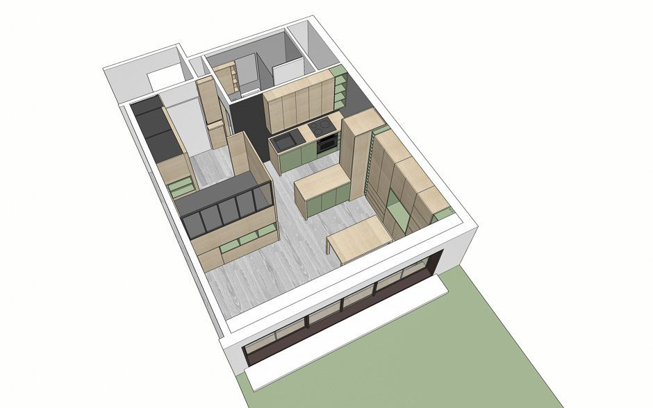 Sơ đồ bố trí căn hộ.